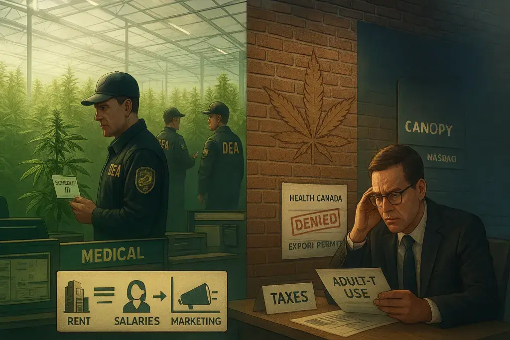 DEA Rescheduling Shifts Cannabis Tax Math, But Canadian Operators Hit a Wall