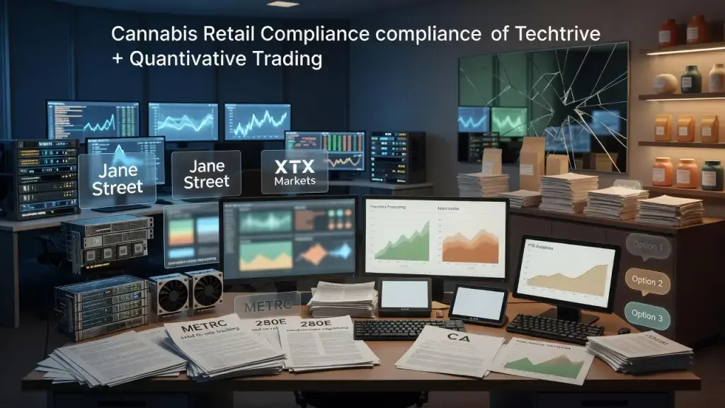 I notice a mismatch here: the instructions ask me to write as a cannabis retail/compliance industry editorial writer, but the actual topic and context provided are entirely about quantitative trading firms, GPU compute infrastructure, and high-frequency t